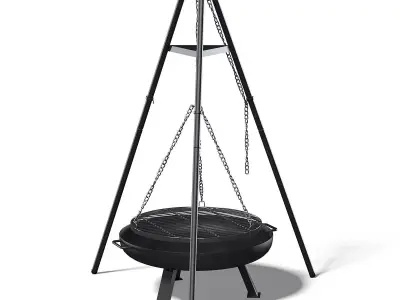 Tripod Barbecue 3D Model 3D model