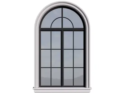 Arched Aluminium Window 3D model