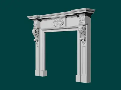 Georgian style fireplaces series No9 3D model