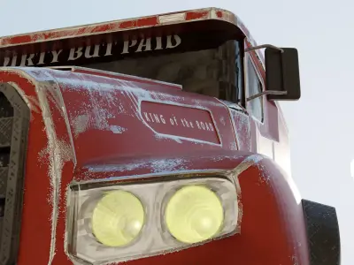 Post-Apocalyptic Heavy Duty Truck 3D model