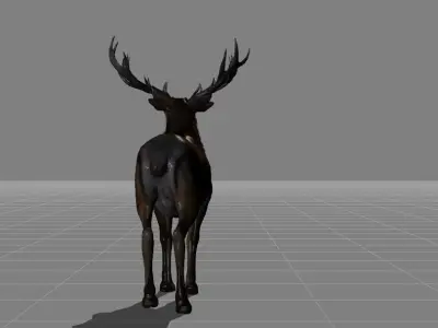 red deer v1 Low-poly 3D model