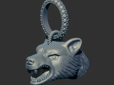 Wolf Pendant 14087 3D print model