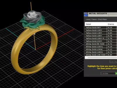 ring woman  3D print model 104