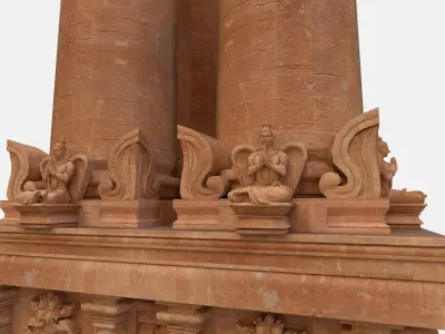temple pillar 3D model