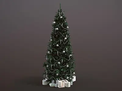 Christmas Tree 4k Textrures Low-poly 3D model