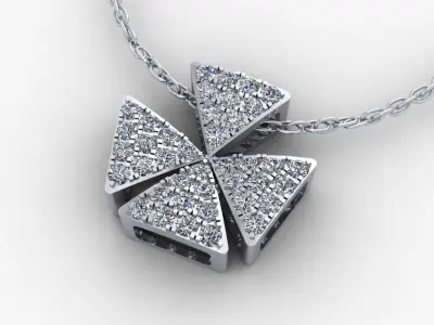 Pendant Gold Diamond 3D print model