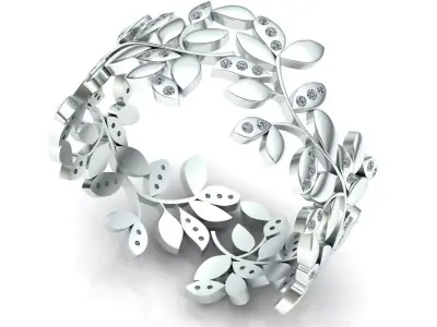 leaf ring 2 3D print model