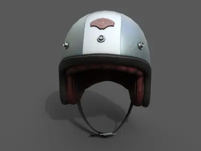Helmet racer Generic sport scifi human Low-poly 3D model