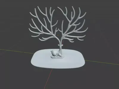 Deer Tree Accessories stand 3D print model