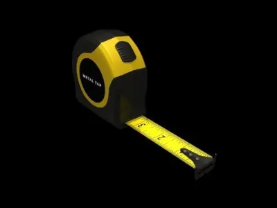 Measuring metal Tape Low-poly 3D model