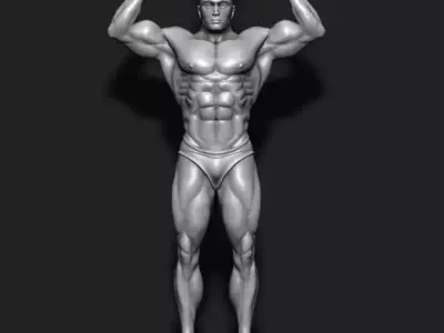 Bodybuilder pendant 3D print model