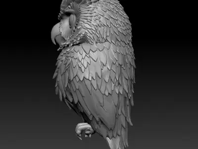 owl  raw 3D print model