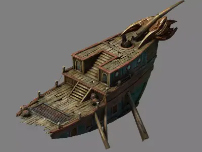 Game Steam Harbour - Goblin Breaking 02 3D model