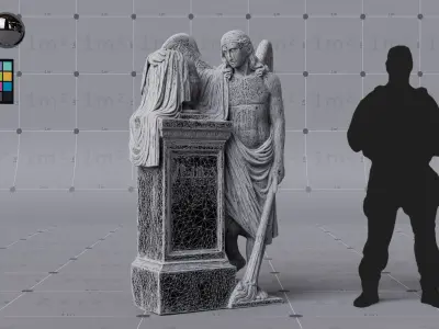 Cemetery bundle - 8  x HIGH Quality PBR 3D assets 3D model