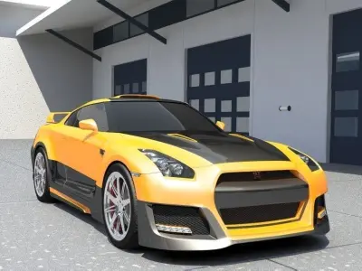 Nissan Skyline GT-R tuning 3D model
