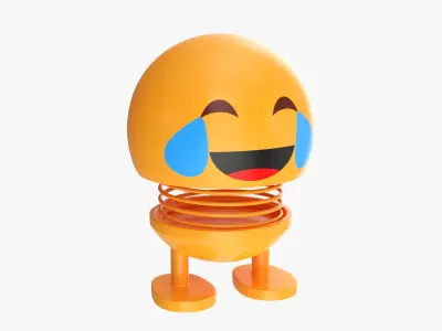 Car spring toy figure 02 lol happy smile 3D model