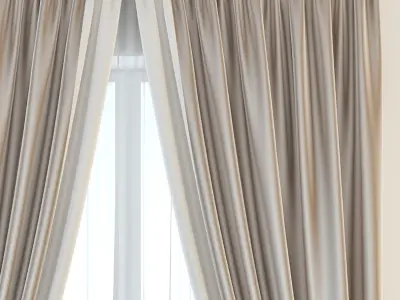 Set 18 Curtains 3D model