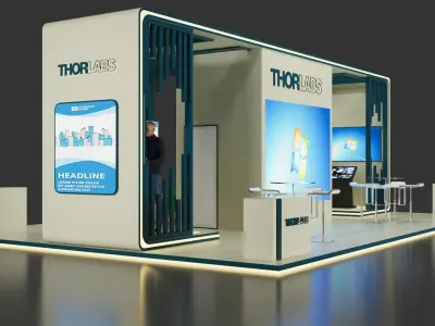 Exhibition booth 10x7 meters 3D model