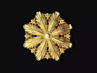 Central decor ornament for furniture 3D model 181