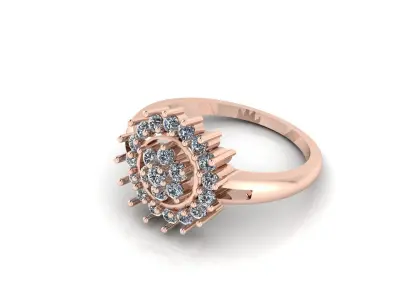 Jewelry Diamond Ring 3D print model