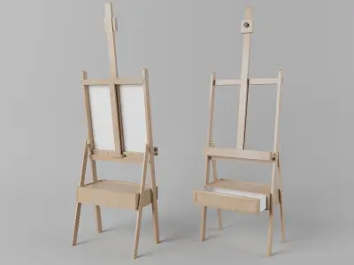 Easel 3D model Free low-poly 3D model