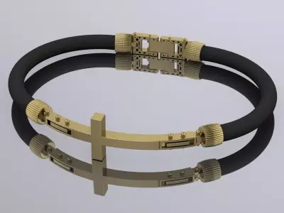 Cross Bracelet Elegant Jewelry Brand 3D print model