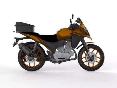 Modern Tracking bike Low-poly 3D model