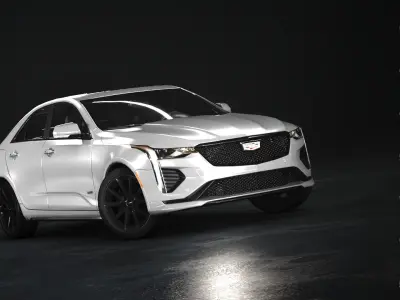 Cadillac CT4 V 2022 Low-poly 3D model