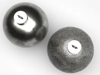 Moon Christmas Balls Set 3D model