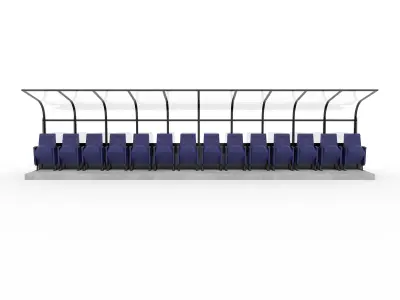 Soccer Bench 06 3D model