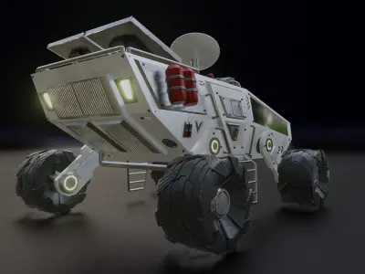 Mars Rover Low-poly 3D model