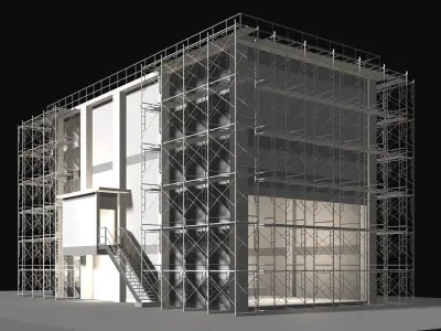 Industrial construction scene 25i13 3D model