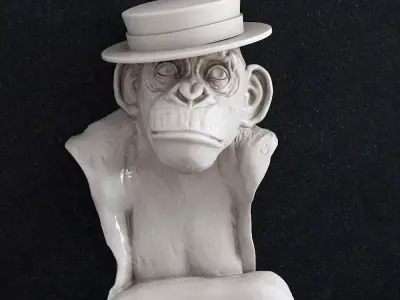 Monkey Lamp Wall Decor 3D print model