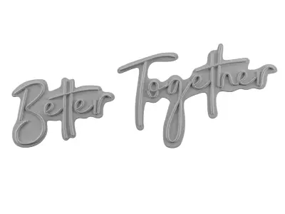 Better Together Neon Sign 3D model