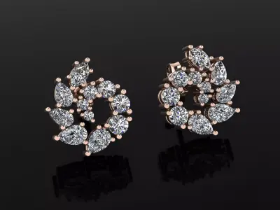 Earrings 28 3D print model purchase