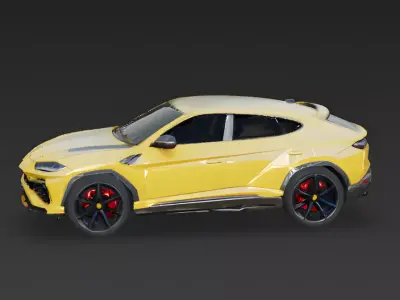 High-Performance Yellow Super SUV 3D Model Low-poly 3D model