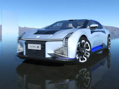 HiPhi Z EV 2023 with interior 3D model