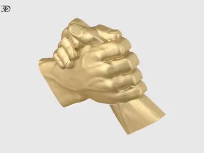Handshake Relief Sculpture 3D print model