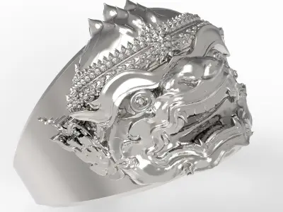 Ring of Hanuman This s Thai Pattern to 3D Print 3D print model