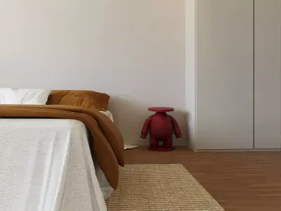 Minimal Modern Bedroom 3D model