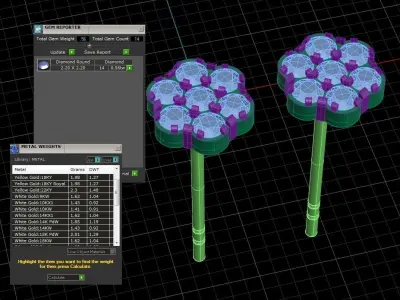 Diamond Jewelry Earring 3D print model buy