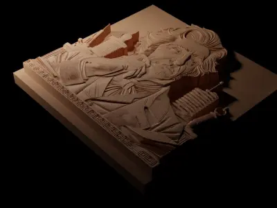 Nikola Tesla CNC 3d Print High Relief Sand Casting 3D print model