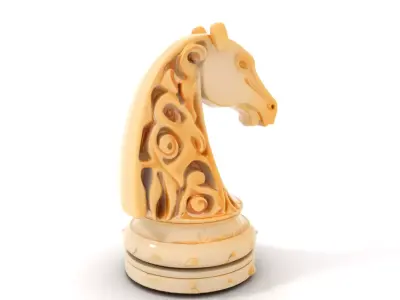 Elegant Ivory Knight model pack Low-poly 3D model