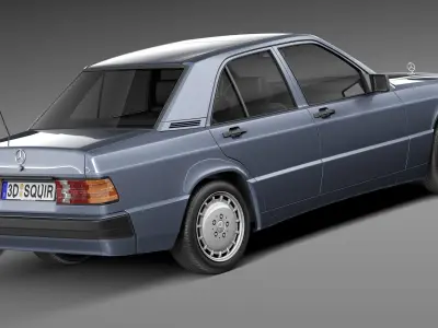 Mercedes-Benz 190E W201 1982-1993 3D model