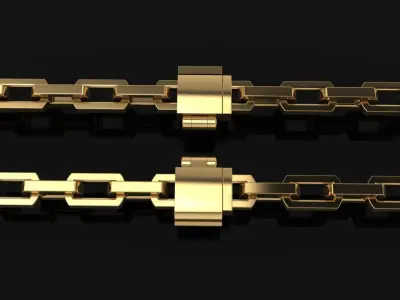 DAINTY HERMES LINK BRACELET NECKLACE 3D print model