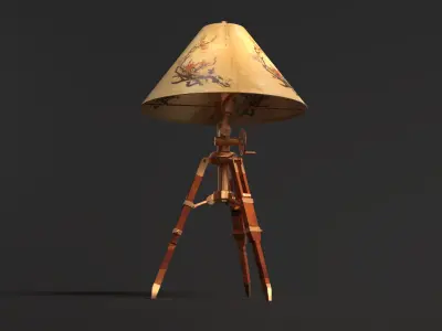 Chinese  lamp  Low-poly 3D model