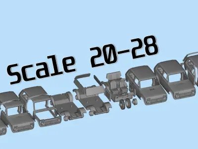 Lada Niva 3D Printable Scale Model RC or Static STL Files 3D print model