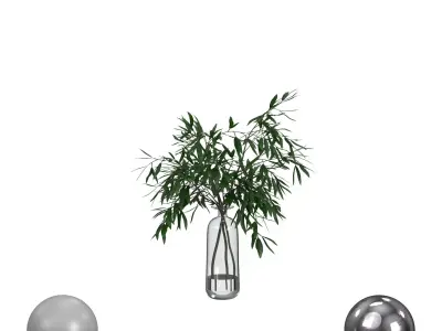 branches in vase 3D model