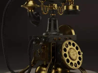 Vintage Telephone 3D model
