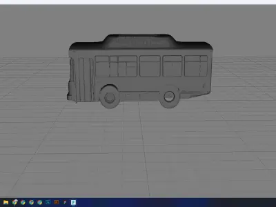 Modern City 3d Bus Model  Low-poly 3D model